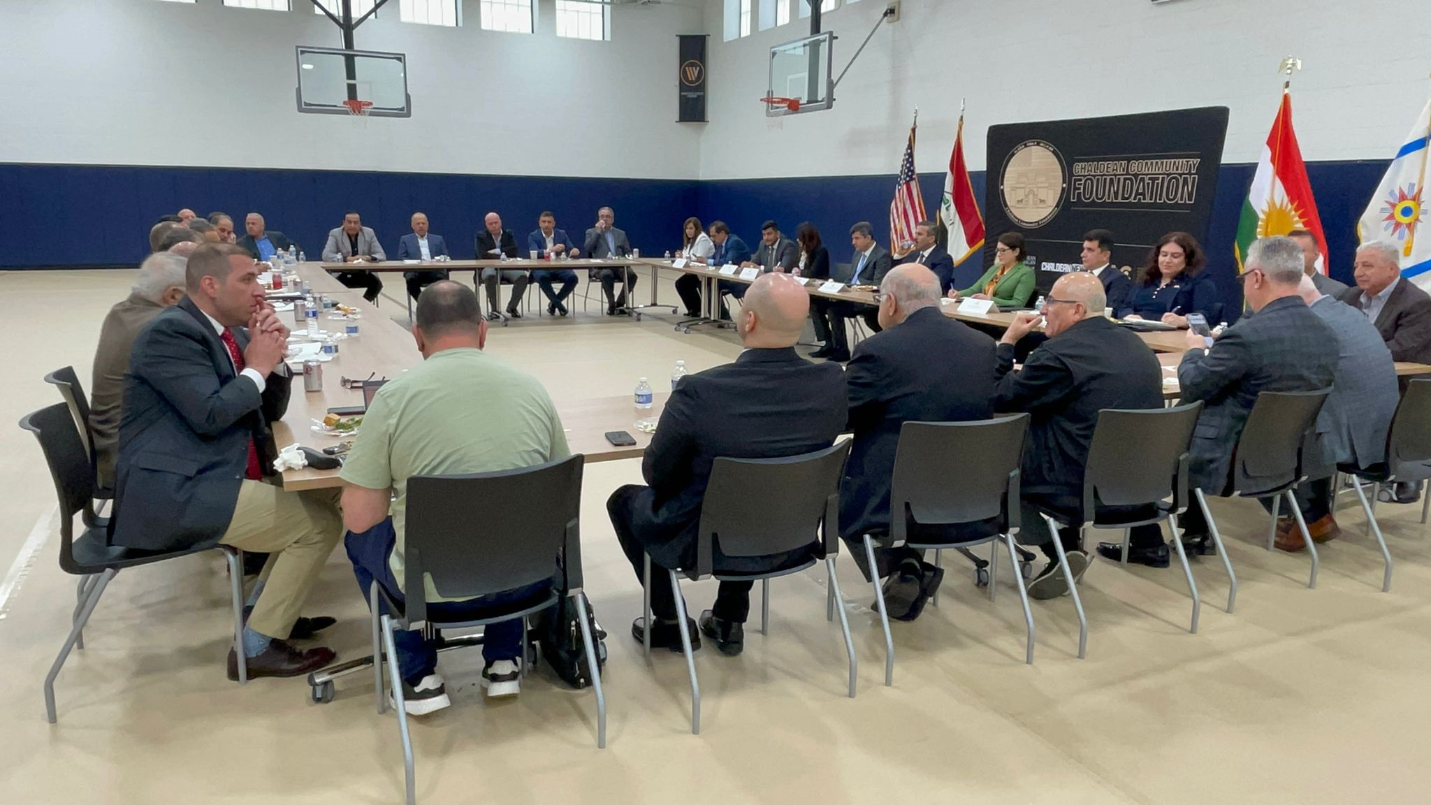 کۆبوونەوەی شاندەکە لەگەڵ ژووری بازرگانی کلدانی ئەمەریکی